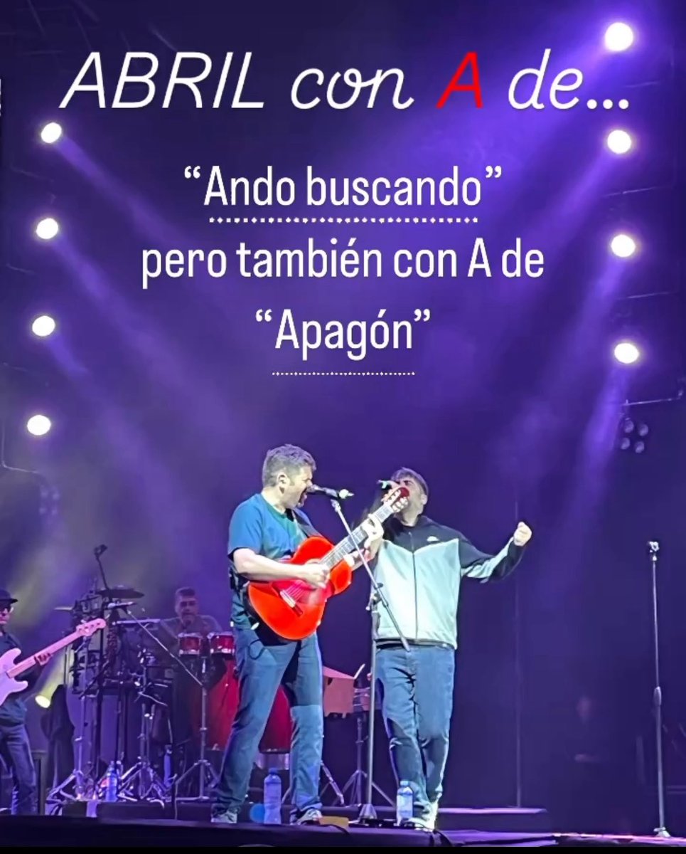 ¿Tu ABRIL es con A de “Ando buscando” o con A de “Apagón”? 🤔

<a href="/estopaoficial/">Estopa</a>