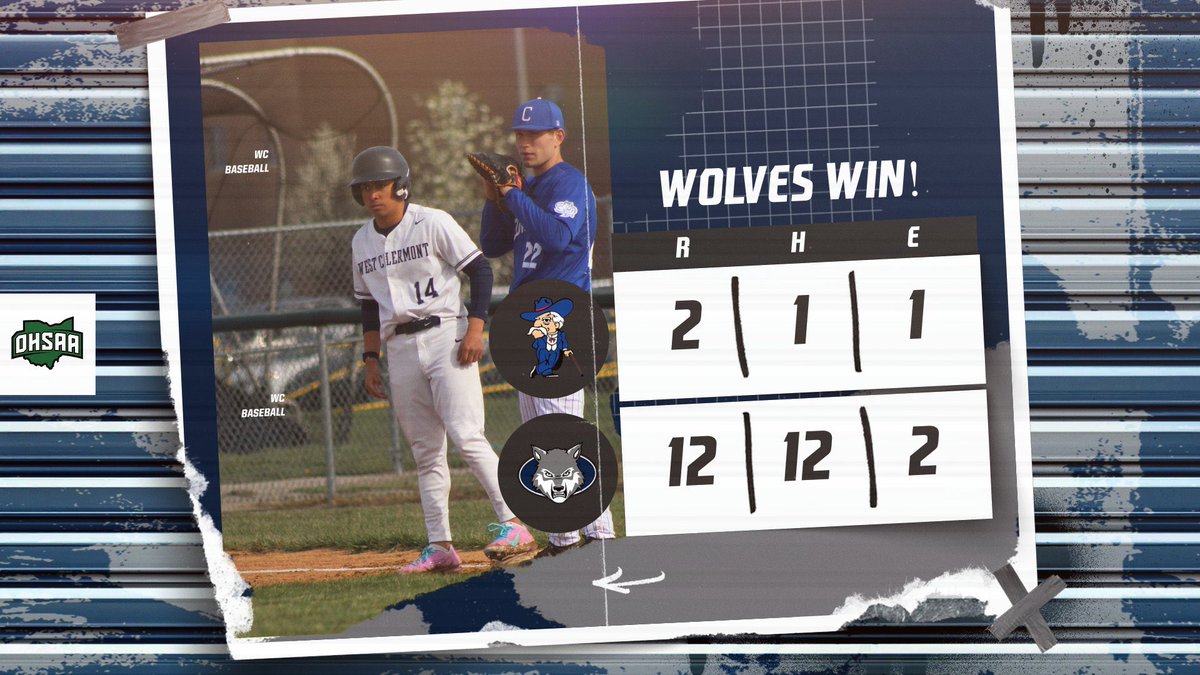 The Wolves run rule Cov Cath on a great all around game. West Clermont collects 12 hits on the day to go along with 13 strikeouts on the mound.