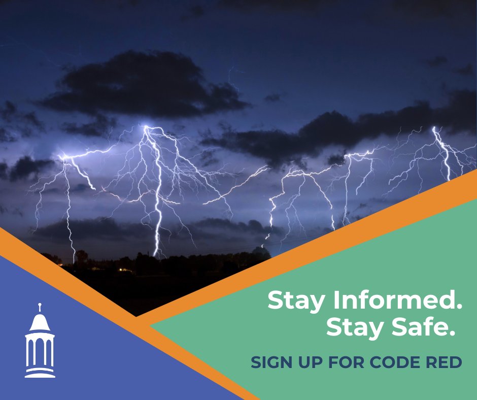 Stay informed on changing weather forecasts. Sign up for CodeRed (bit.ly/4c7zi26) and customize alerts for your precise address. Get notified on your phone for: 

-Severe thunderstorm warnings
-Flash flood warnings
-Tornado warnings

Stay weather aware with Code Red.