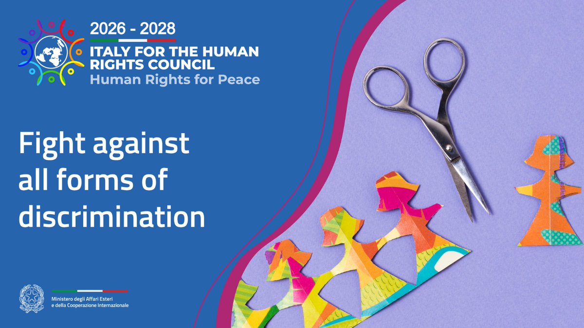🇮🇹 at the 🇺🇳 #HumanRights Council for the biennium 2026-2028 | Always at the forefront of the fight against all forms of #violence and #discrimination, Italy will continue its efforts to prevent and counter incitement to hatred, both online and offline.
#ItalyforHumanRights