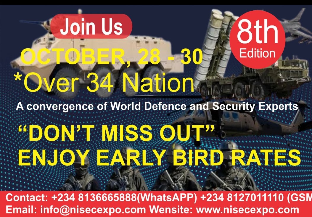 Book your calender with us, and join industry experts and world thought leaders to chat new defence capabilities and approaches.
Date: 28 - 30 October, 2025. 
visit: nisecexpo.com