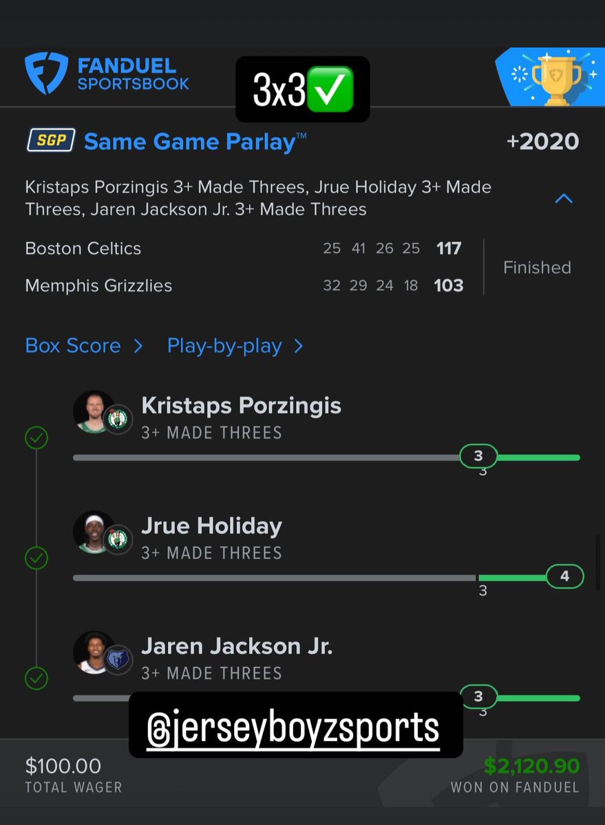 NJboyzsports's tweet photo. MARCH MADNESS 
FINISHED THE LAST DAY OF THE MONTH WITH A BANG ‼️ 
JOIN VIP TODAY ! WE ARE ON FUEGO🔥
2+ 3 BALL✅
2x3✅
LAKESHOW 3x3✅
3x3✅
#MarchMadness #NBA #3ball #threeball #GamblingX #GamblingTwitter #Jerseyboyz #LakeShow #WINNERS https://t.co/AgDe36QCkN