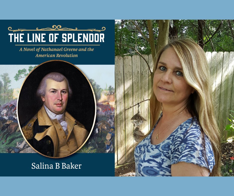 SalinaBBaker's tweet photo. General Nathanael Greene and I are on our way to Greenville, SC, the city named after him, where we're staying when I'm at Ninety-Six National Park on April 5. I'm doing talks about him at 1:30 and 3:30 and book signings for "The Line of Splendor" for their Crossroads Day. https://t.co/cFeSp3V1m7