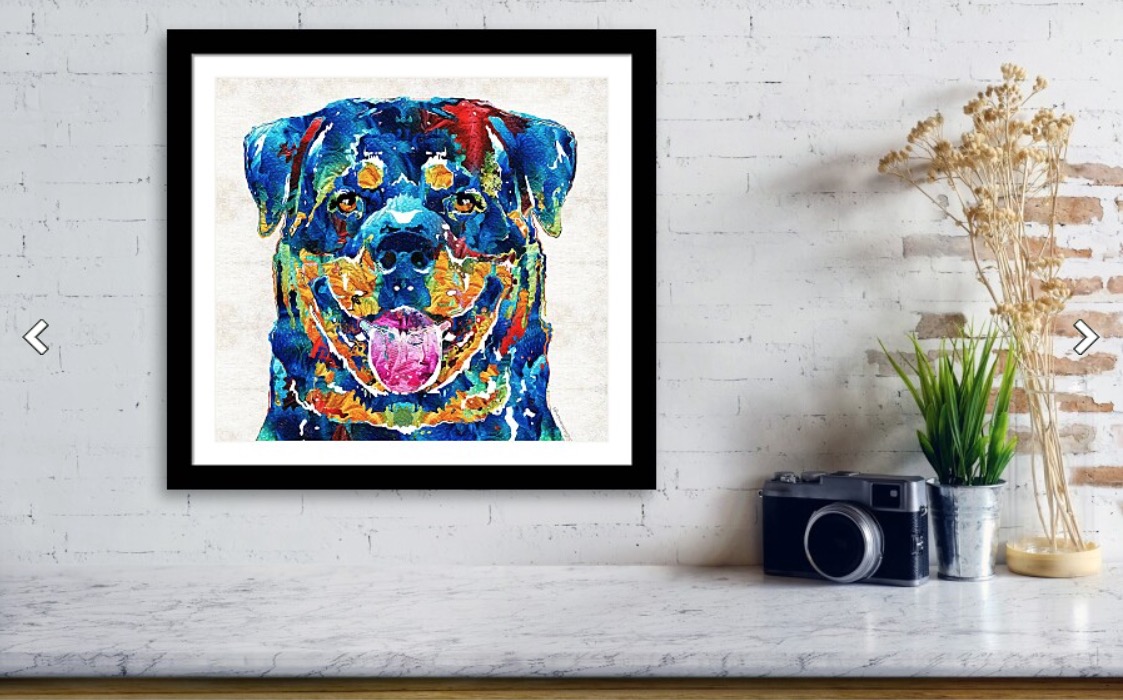 Terracegallery's tweet image. Colorful Rottie:  fineartamerica.com/featured/color… #rottie #rottweiler #art #dog #dogs #doglovers #dogmom #dogdad #canine #woof #puppy #puppies #puppylove #puppylovers #buyintoart by #SharonCummingsArt