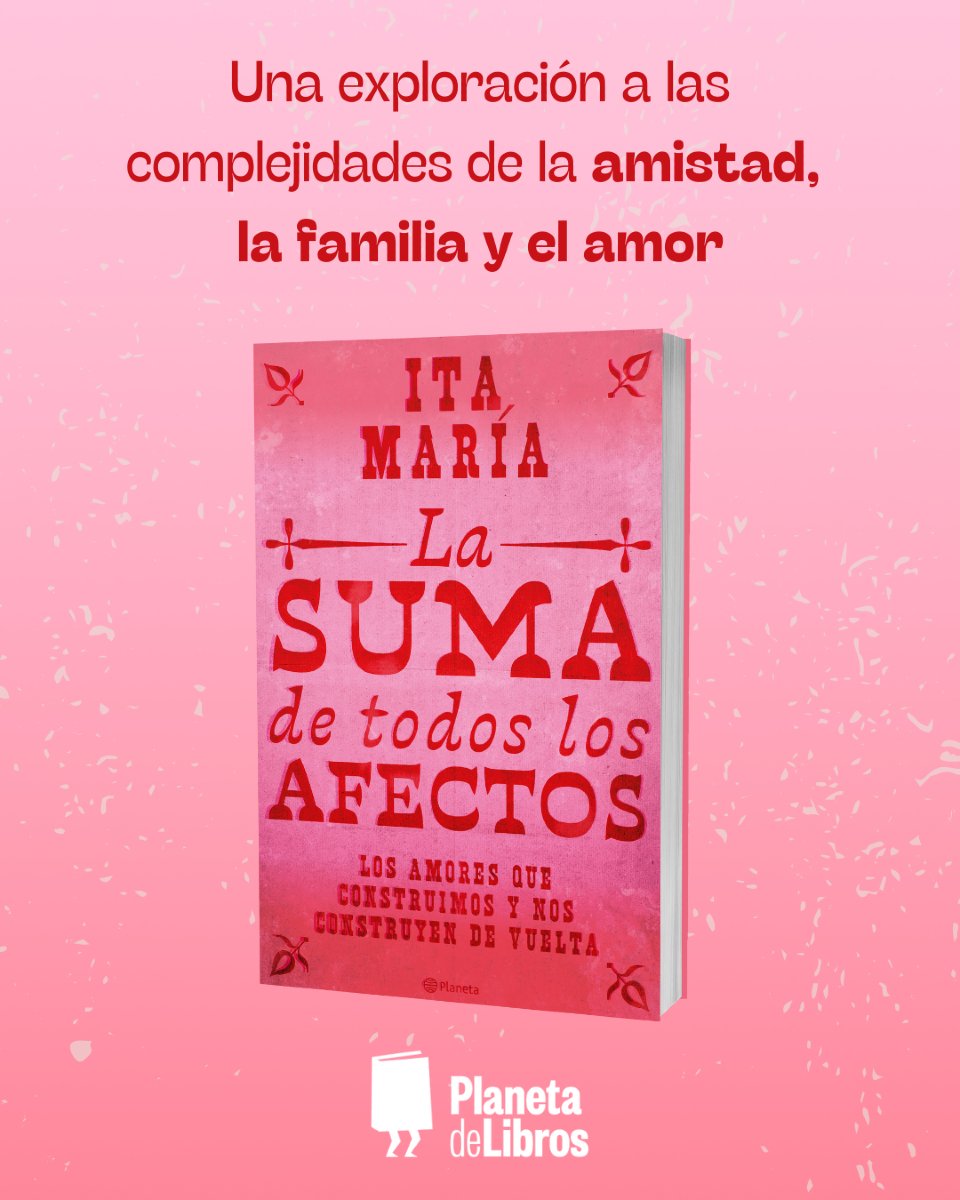 #NuevoLibro

La suma de todos los afectos de Ita María ✍🏻

Sin romanticismos, pero con honestidad: un viaje íntimo a los afectos que nos construyen como mujeres y comunidad: f.mtr.cool/taxiknjavp

#CreemosEnLosLibros <a href="/itamaria83/">Ita María</a>
