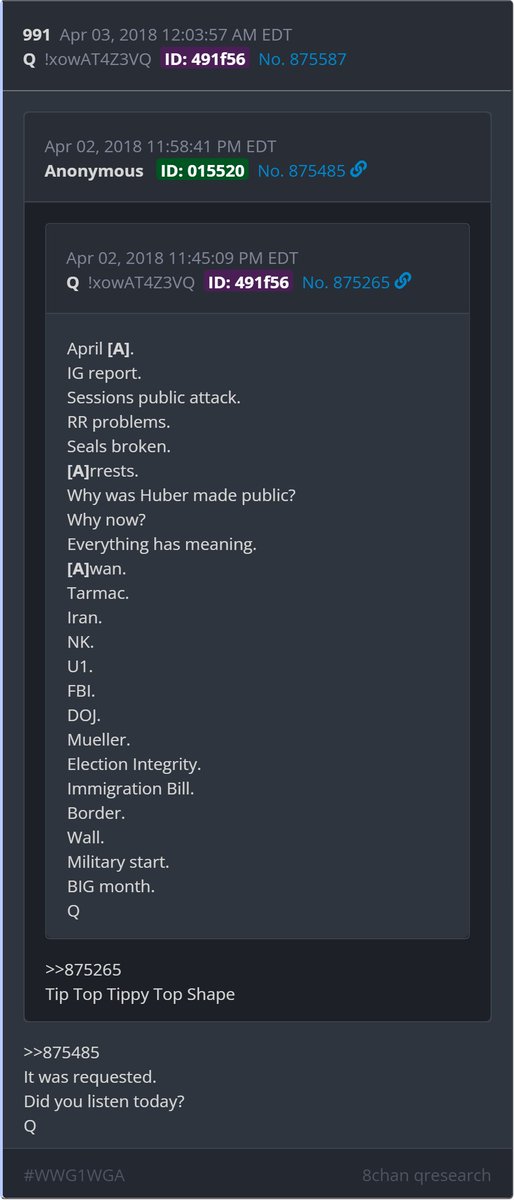 Kimberlyrja8's tweet image. I wonder if there is ANY WAY we can get a "TIPPY-TOP-AVERSARY" present from the CiC? @POTUS @Scavino47 

Would be the Best April 3rd EVER!

#TIPPYTOPSHAPE