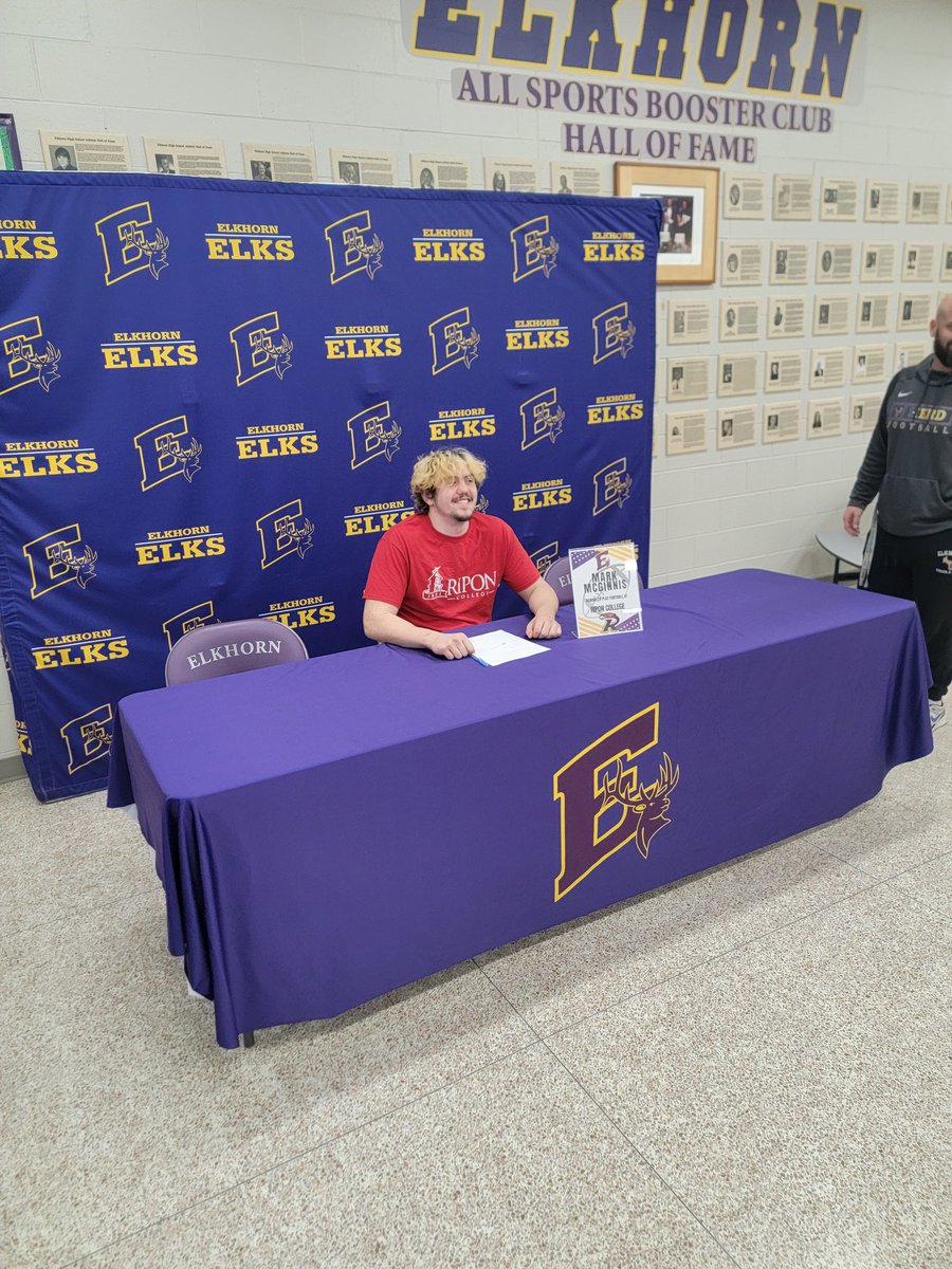 Elkhorn Football Team Page (@elkhornfb1herd) on Twitter photo Congratulations <a href="/MarkMcGinnis50/">Mark McGinnis</a> We are excited for your next chapter at <a href="/RiponRedHawkFB/">Red Hawk Football</a>
#1HERD #goelks <a href="/EAHSElks/">Elkhorn Athletics & Activities</a> Congratulations <a href="/MarkMcGinnis50/">Mark McGinnis</a> We are excited for your next chapter at <a href="/RiponRedHawkFB/">Red Hawk Football</a>
#1HERD #goelks <a href="/EAHSElks/">Elkhorn Athletics & Activities</a>