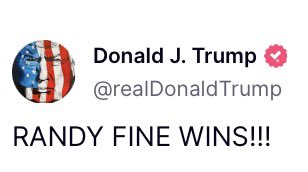 🚨BREAKING: Randy Fine has won the U.S. House special election in Florida’s 6th Congressional District.