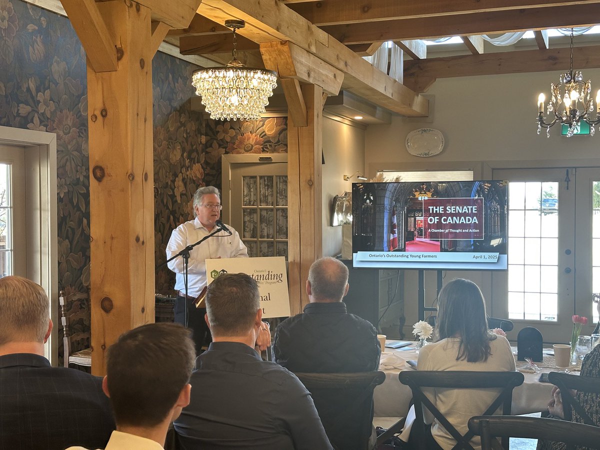 Congratulations to Romy and Ryan Schill who, today, were named Ontario’s Outstanding Young Farmers’ Program recipients for 2025. I was pleased to join sponsors, past winners, and program supporters to present them with a certificate of congratulations and provide an overview of