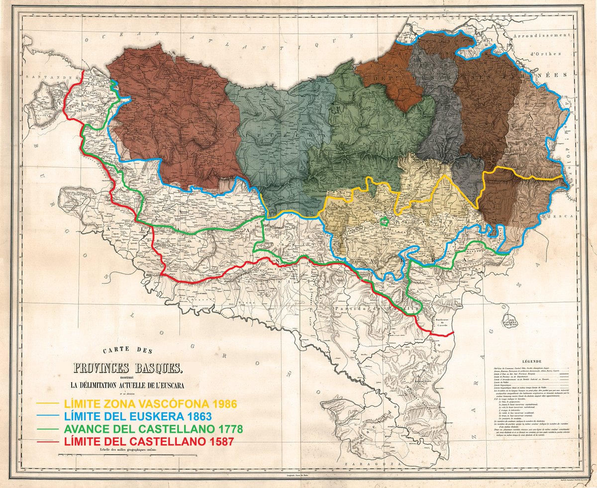 Euskararen galera Euskal Herrian 1587-1986:
Retroceso del euskera en Vasconia 1587-1986:
#Euskara 
#EuskalHerria
#Vasconia