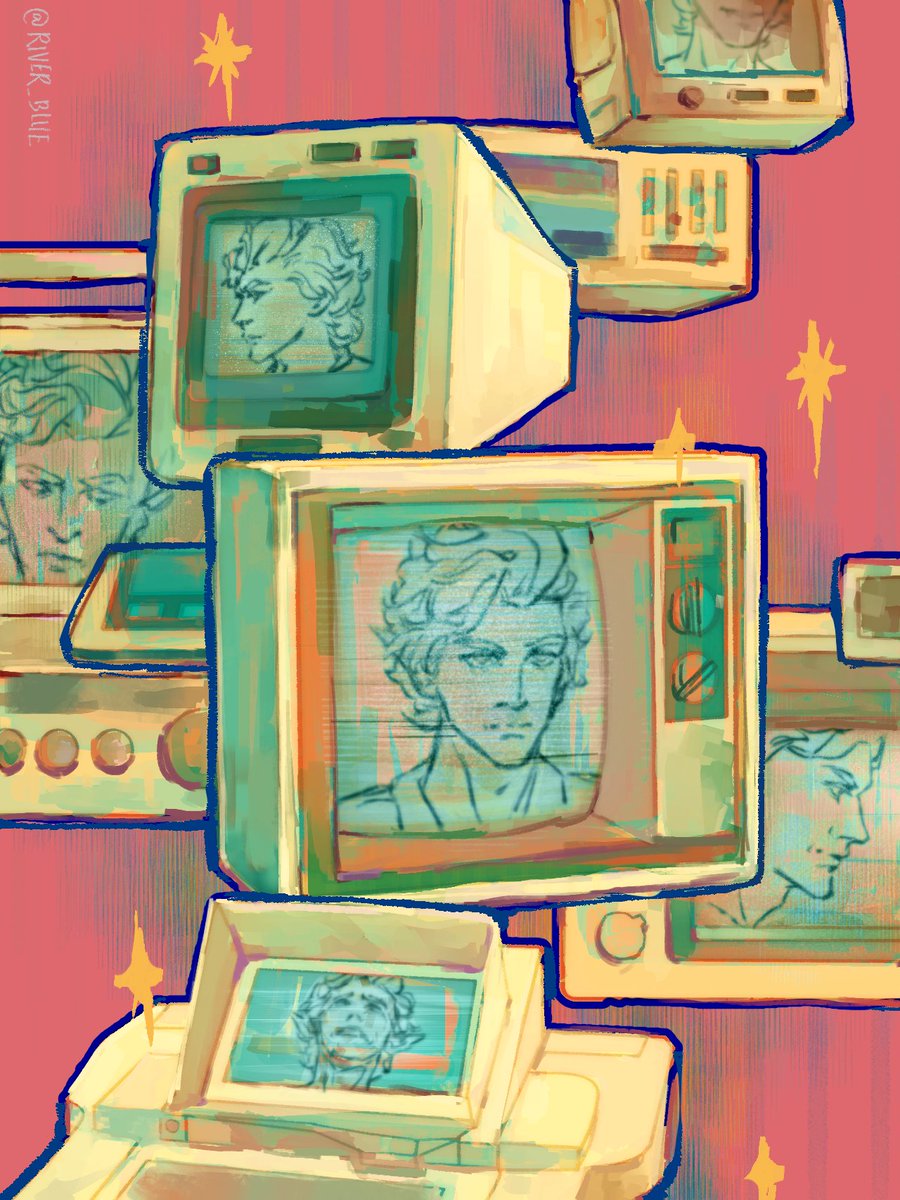 _riverblue_'s tweet photo. #baldursgate3fanart  #Astarion 
lost in TV
trapped in a screen https://t.co/eEhnnC5CY9