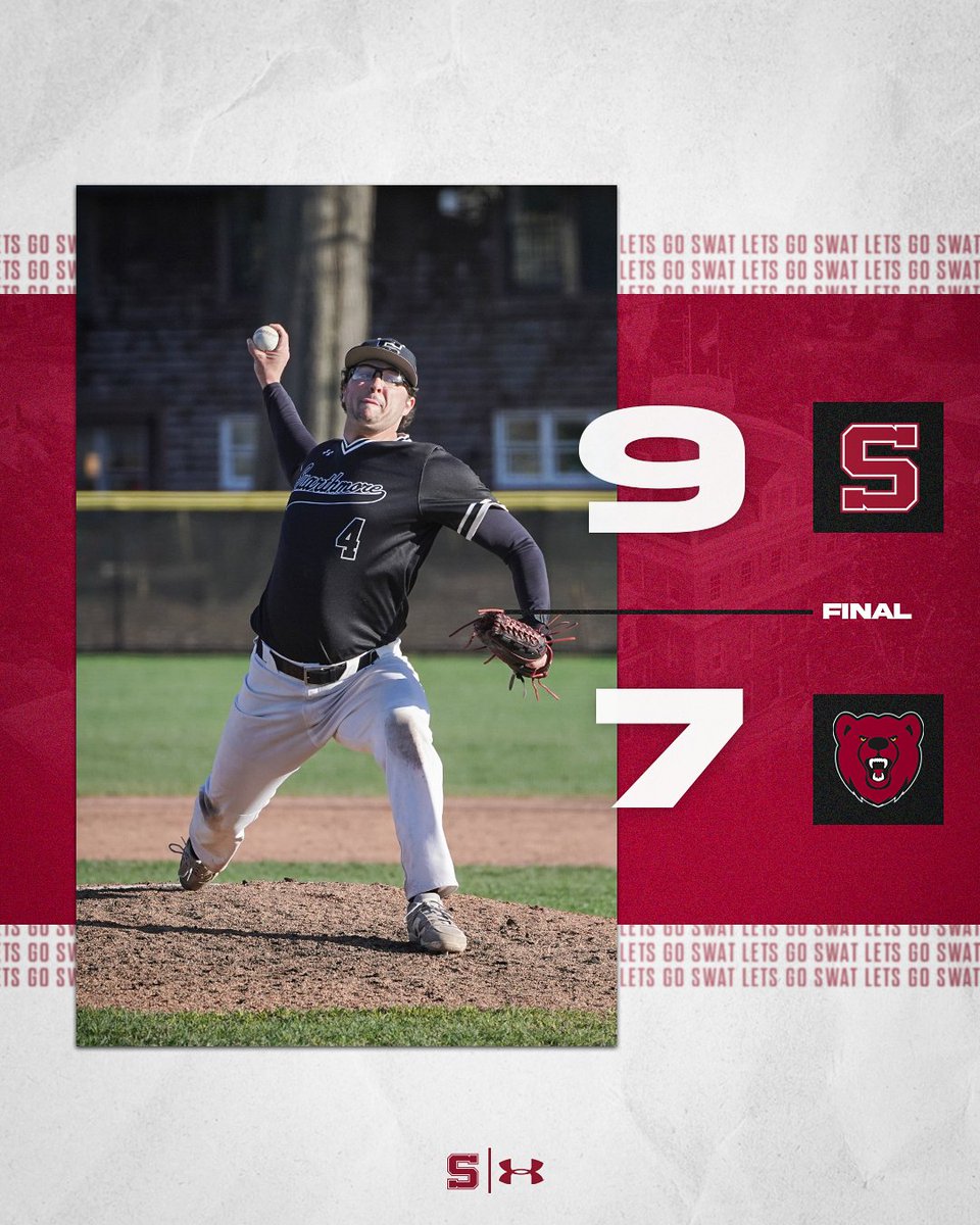 Three-straight wins to open conference play 🔥

Baseball comes back against Ursinus behind four strong innings of relief from Jack Bowling! Aidan Sullivan contributed four hits and two RBI at the plate.
