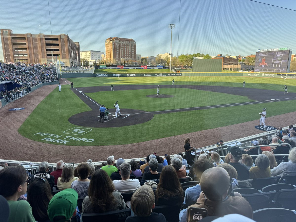 First baseball game ever at Spartanburg’s new Fifth Thirds Park. #UpstateBSB
