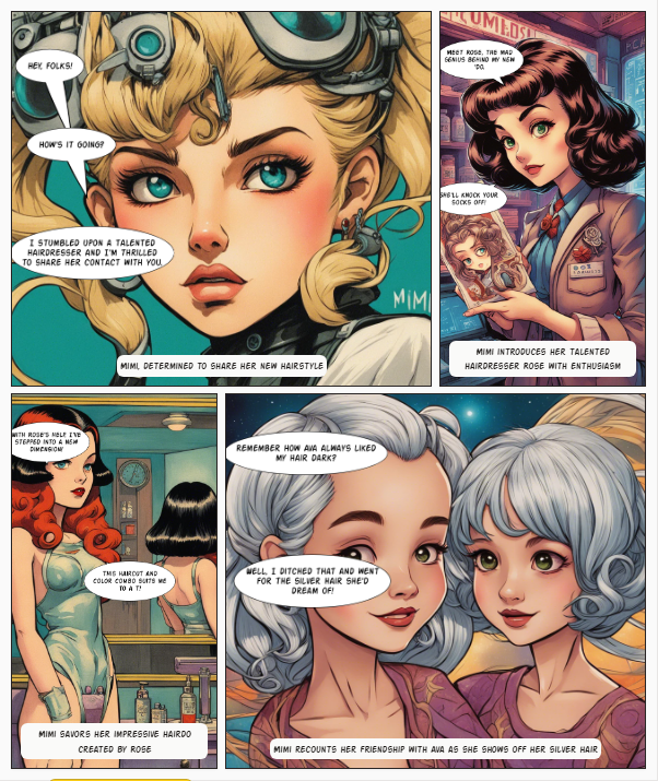 NftTwanna's tweet image. Hark, seekers! 🌟 ArtStyleMimi #534 found a hairdresser who styles like no other. Her locks shine with originality—pure magic! Want this guru’s contact? Let’s explore! ✂️✨ #HairGuru #ThreadStart  )😉