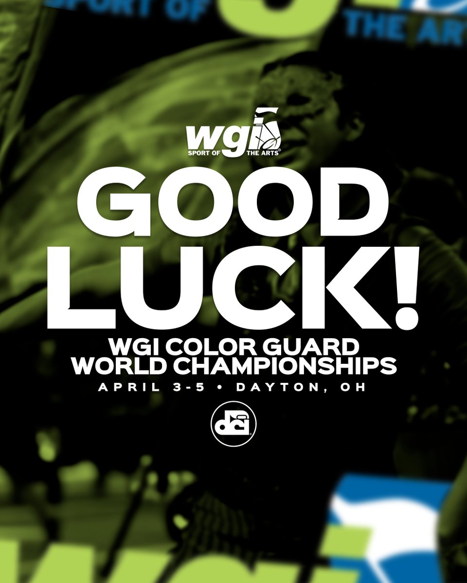 Drum Corps International (@dci) on Twitter photo Wishing an incredible weekend to all those involved in this weekend's WGI Color Guard World Championships!! ๐
#WGI2025 | <a href="/WGItweets/">WGI Sport of the Arts</a> Wishing an incredible weekend to all those involved in this weekend's WGI Color Guard World Championships!! ๐
#WGI2025 | <a href="/WGItweets/">WGI Sport of the Arts</a>
