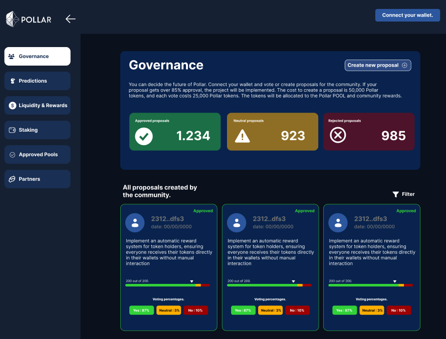 PollarOfficial's tweet photo. 🚀 SPOILER ALERT: THE FUTURE OF POLLAR IS COMING!

📢 Community, get ready for takeoff! We have EXCLUSIVE updates that will revolutionize your experience.

🌟 WHAT'S COMING?
🔹 POLLAR Community Governance

       - Direct voting on project decisions
       - Community-driven proposals
       - Rewards for active participants

🔹 New Exclusive Features

        - Advanced Staking System
        - AI-Powered Analytics

🔹 Strategic Partnerships

        - Integrations with major players in the ecosystem
        - New liquidity pools with exclusive benefits

💰 Get your $POLLAR now and join this revolution!

⏳ Countdown started...

#POLLAR #Governance #Web3 #DeFi #PEPU #PEPEUNCHAINED