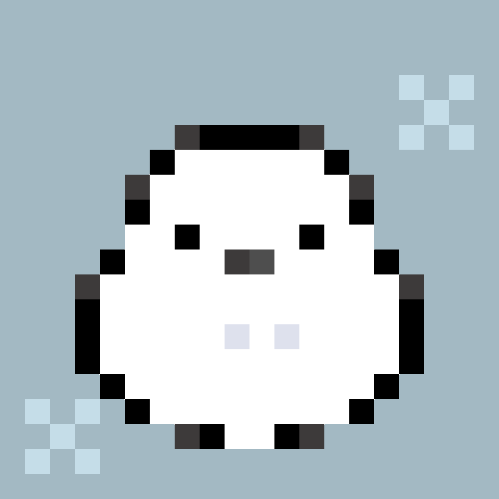 🎨今週のイラスト🖌️ 「シマエナガ」ドット絵バージョンです💠 ＃B型
