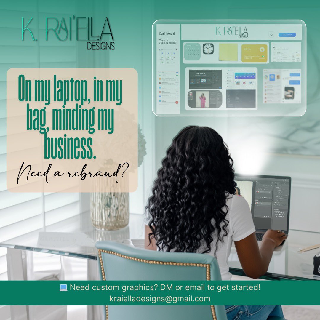 My books are open, and I’m ready to work. If your visuals aren’t making people stop &amp; stare, we’ve got work to do.
🔥 Need a rebrand? Let’s get your business looking right. DM me to lock in! 📩✨
#kraielladesigns #kraielladesignstudio  #BrandGlowUp #RebrandTime #DesignMatters