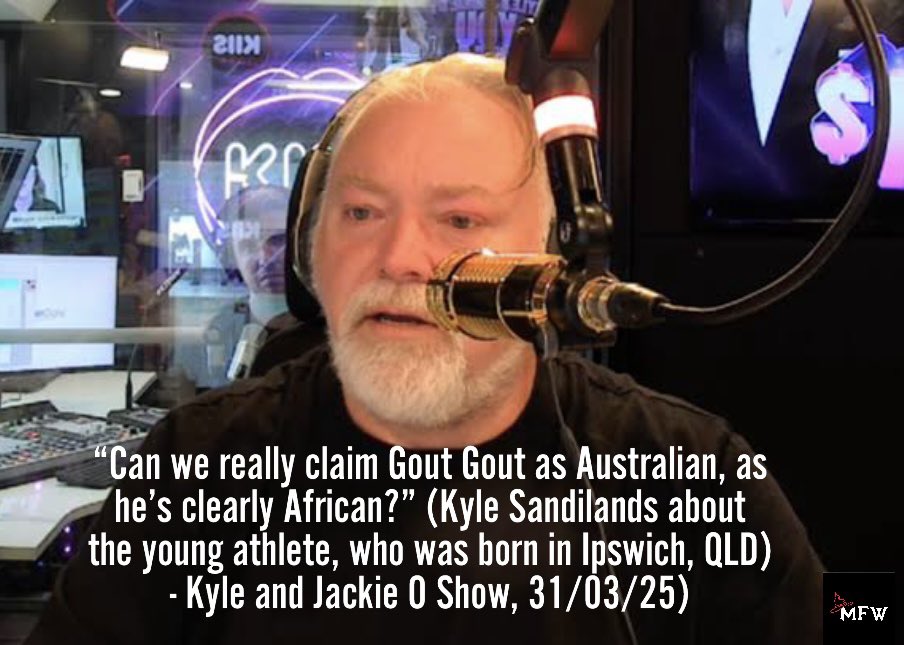 🧙🏽 WEEKLY #VILEKYLE ACTION POST 02/04/25 🧙🏽 

At first glance, the meme below may not seem as offensive as others we post, witches. Yet we put it up to show the relentlessness of the racism played daily. Telling an Aussie-born citizen he doesn’t even have the right to wear his