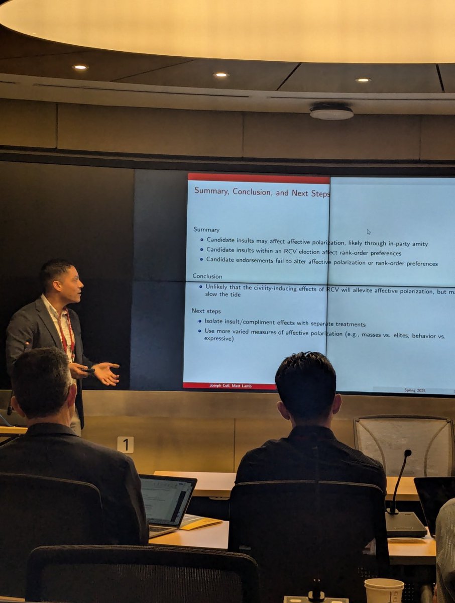 If I’m presenting, prepare for the hand gestures. Had a great time presenting at the Political Polarization Conference at UMD!