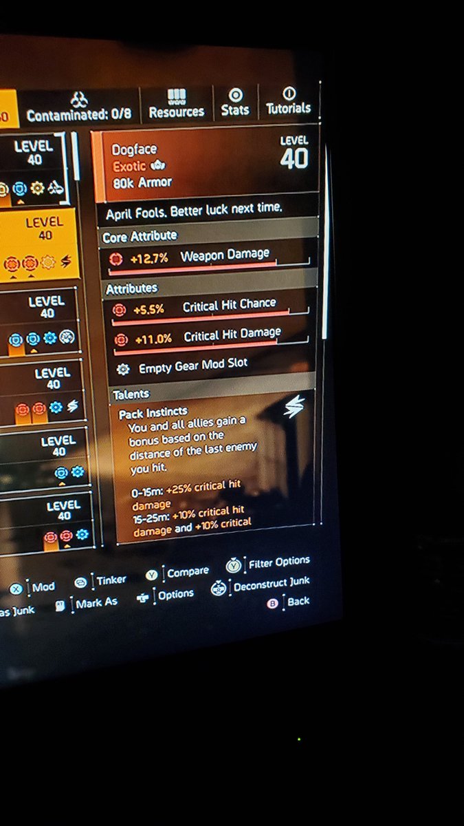 What a great idea giving us so many completely legit exotics in the game!😁

#TheDivisionGame
#AprilFoolsDay