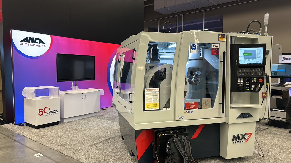 ANCACNCMachines's tweet image. Day 1 of PMTS is underway. Stop by booth 1075 to learn how our latest innovation, AIMS Connect, can help you see efficiency gains of up to 20% by integrating some simple automation.

#PMTS2025 #PMTS #Innovation #Manufacturing #Automation #Grinding