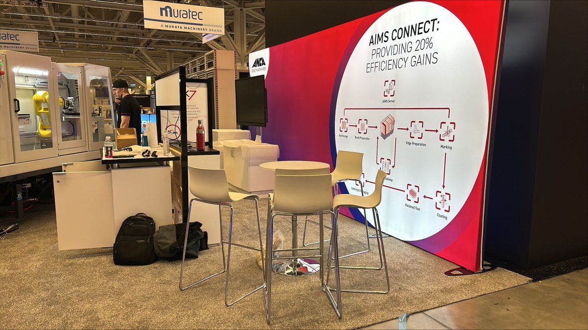 ANCACNCMachines's tweet image. Day 1 of PMTS is underway. Stop by booth 1075 to learn how our latest innovation, AIMS Connect, can help you see efficiency gains of up to 20% by integrating some simple automation.

#PMTS2025 #PMTS #Innovation #Manufacturing #Automation #Grinding