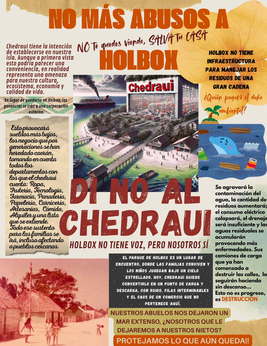 infoqroomex's tweet image. 📢🏝️ La paradisíaca isla de #Holbox enfrenta una nueva batalla: la resistencia contra la llegada de #ChedrauiSelecto. Más de 300 comerciantes han alzado la voz 🛒🛍️
galucomunicacion.com/holbox-se-plan…