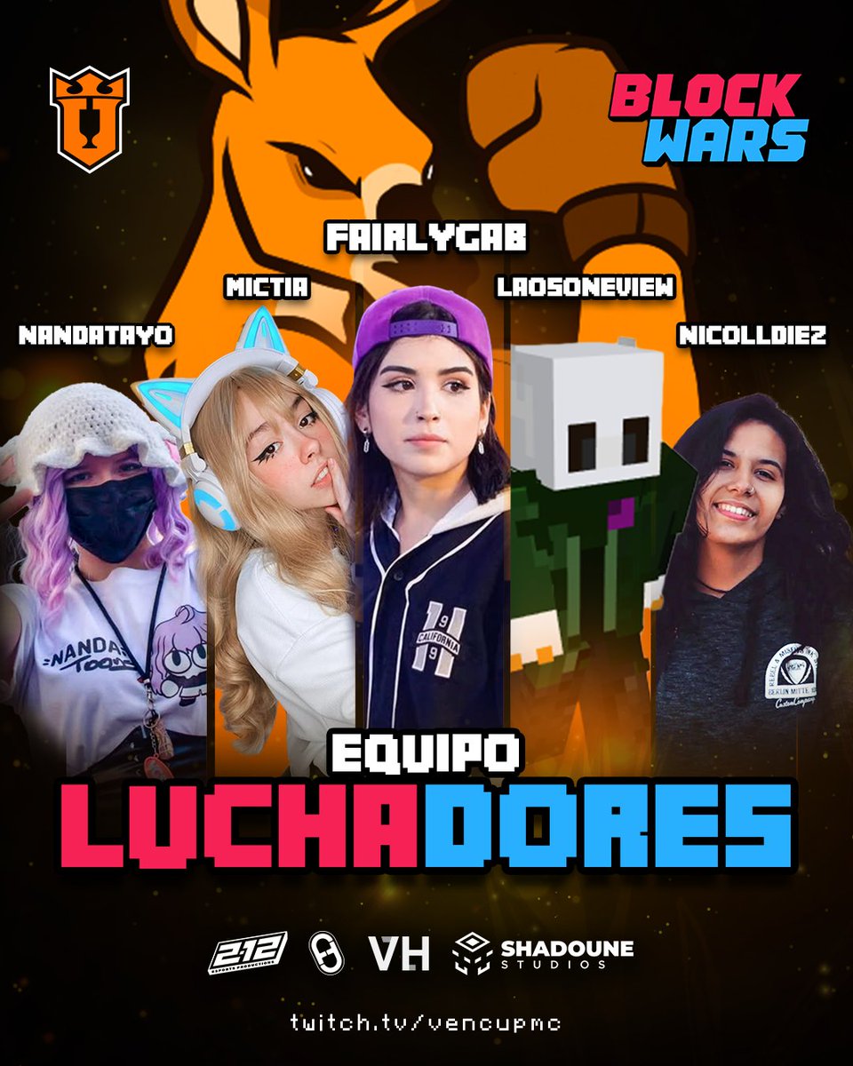 ven_cup's tweet photo. ⚠️¡Atención, guerreros de @BlockWarsEvent !⚠️

El segundo equipo luchadores naranja llega con toda la energía @FairlyGab lidera a @NicollDiez @TayoNanda @Mictia00 @LaosOneView en una explosión de diversión y batalla. 

¡Prepárense para un choque de colores y emociones! https://t.co/DaOYBTLLg1