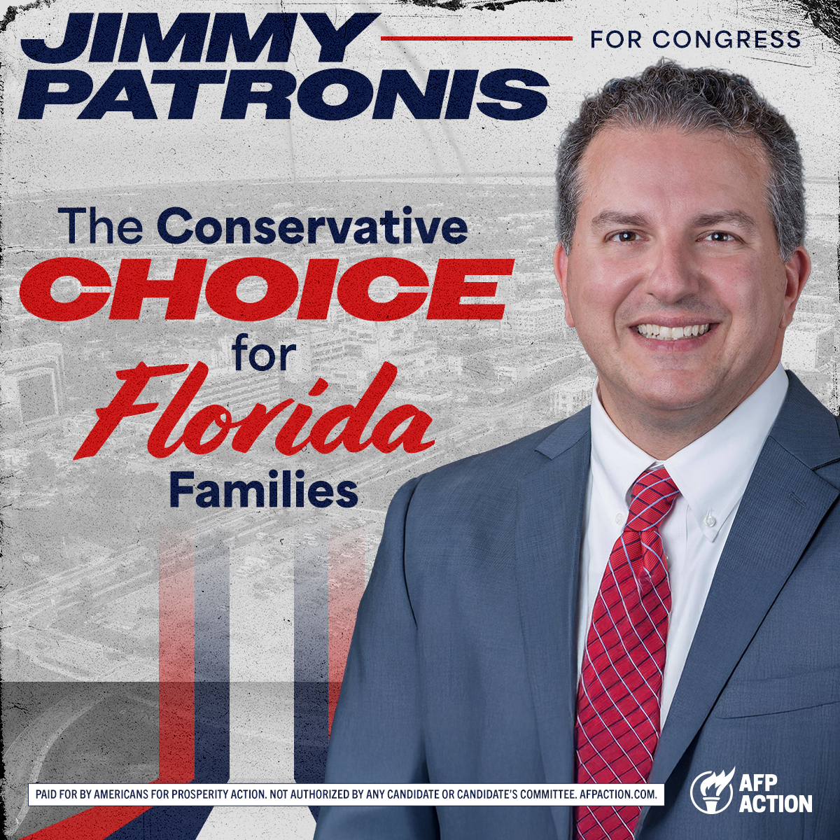AFP Action congratulates <a href="/JimmyPatronis/">Jimmy Patronis</a> on his victory in FL-01!

North Florida families will have a champion in Jimmy—someone who will fight to rein in reckless spending and bring real change to Washington. We look forward to working with him!