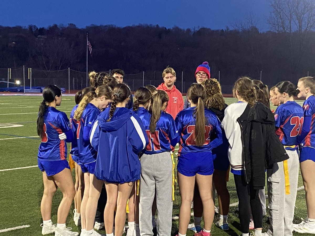 Varsity girls flag with an impressive win over Clarkstown. Great job Rams!