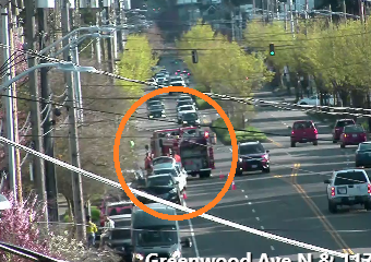 N 112th St.のすぐ北のGreenwood Ave
