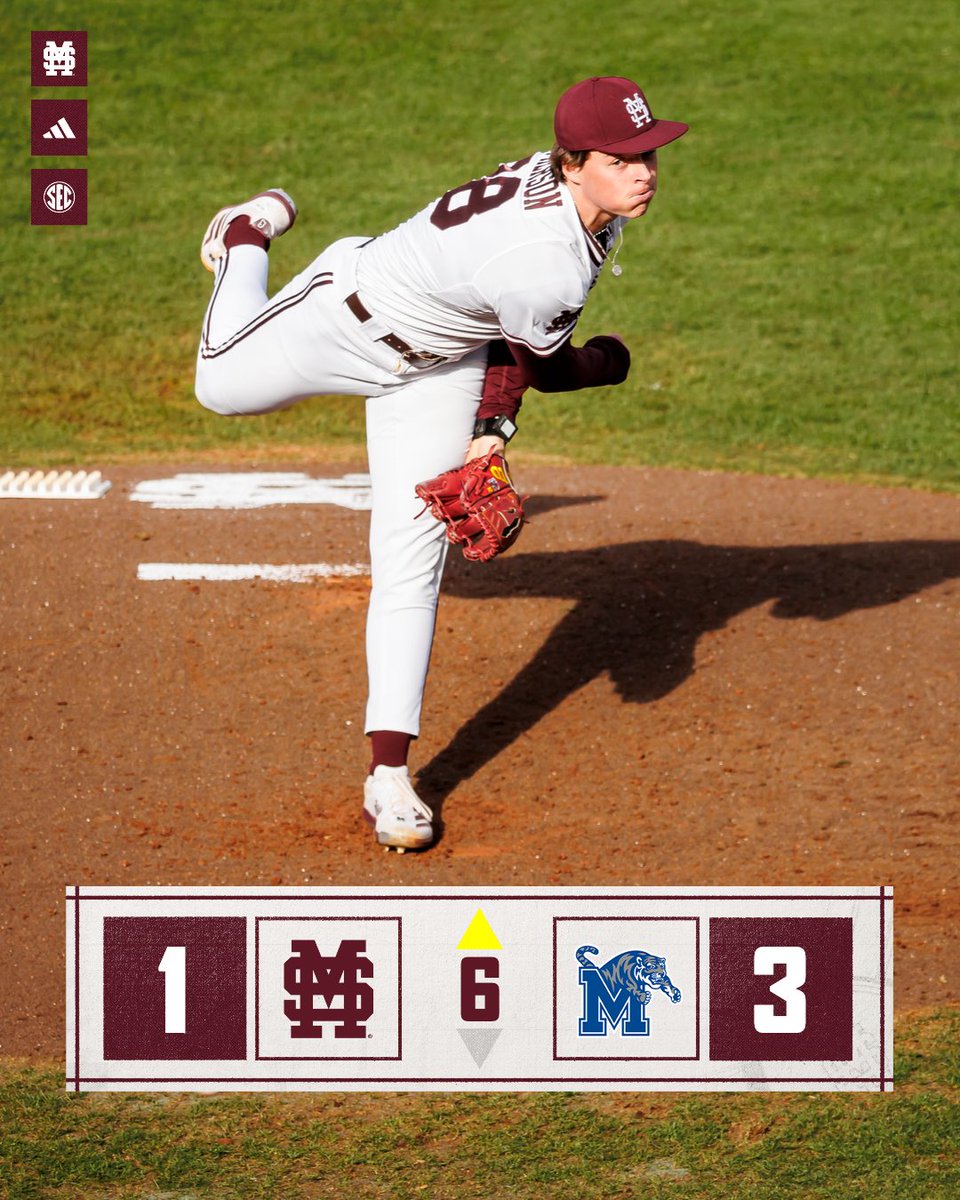McPherson has retired six straight, and we headed to the sixth.

#HailState🐶