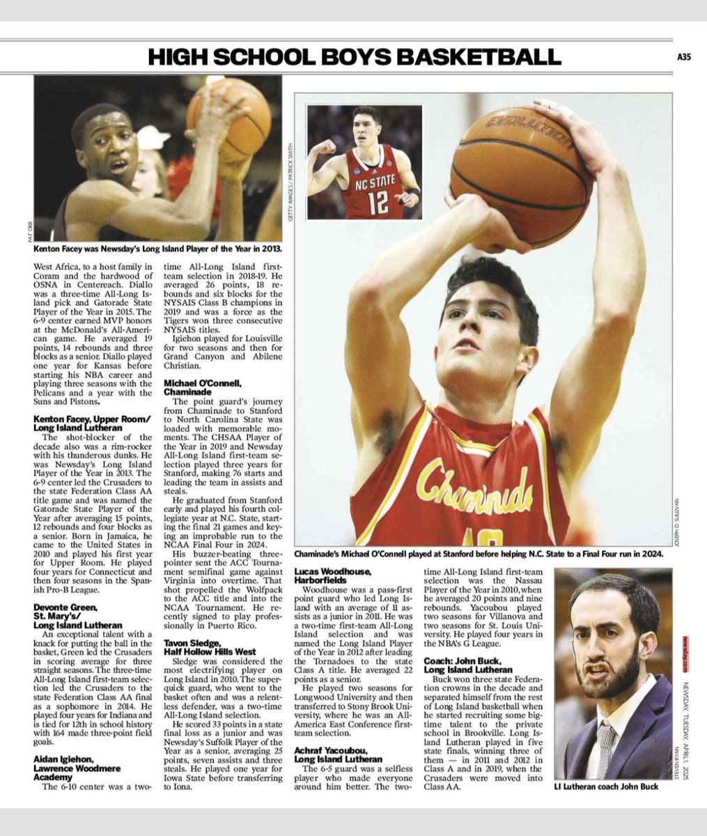 Newsday’s All-Decade Team 2010-2019 <a href="/MichaelOC_12/">Michael O'Connell</a> <a href="/Chaminade_Hoops/">Chaminade Flyers Basketball</a>