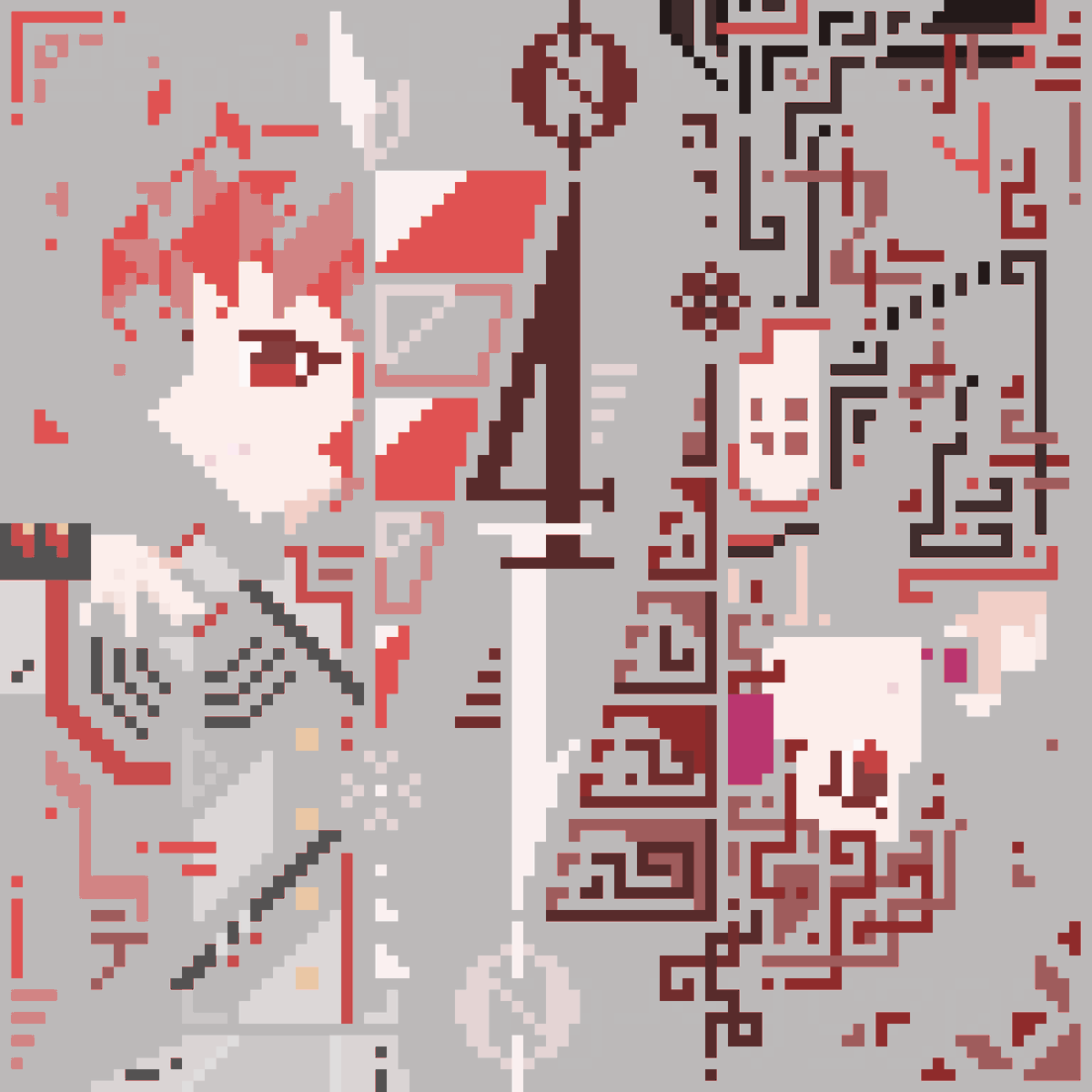 SyringaFlorens's tweet photo. ＃重音テト #PixelArt ＃重音テト誕生祭2025 https://t.co/6HLdNY73FP