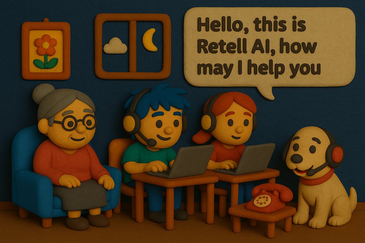 The darkest secret behind Retell AI…

Our AI voice agent isn’t powered by AI.

It’s been running on pure FOUNDER LABOR.

🧠 My co-founders &amp; family 
🫀 Sleepless nights.

People always say the AI is so realistic 
what they didn’t know was…
there was a real human behind it.

:)