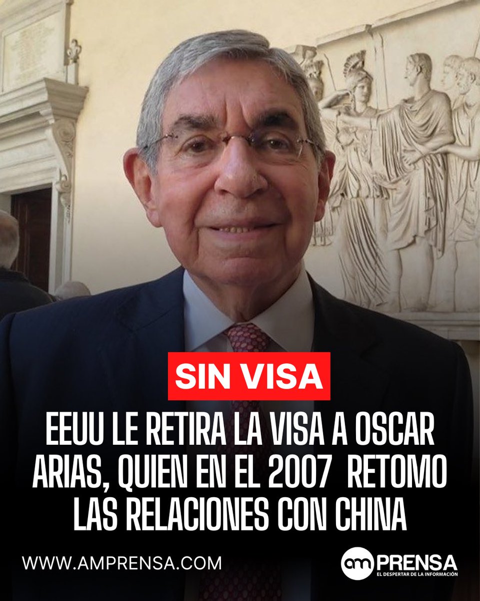 Óscar Arias tras perder la visa: “Estados Unidos restringe la libertad”
El expresidente costarricense afirma que se le castiga por pensar diferente y critica el rumbo que ha tomado la democracia en EE. UU.
Abrimos hilo: