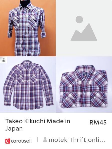 Molekbundle2's tweet photo. Check out 'Takeo Kikuchi Made in Japan', available at RM45 on #Carousell: https://t.co/6rNFFZbh22 https://t.co/QwUdm33oGy