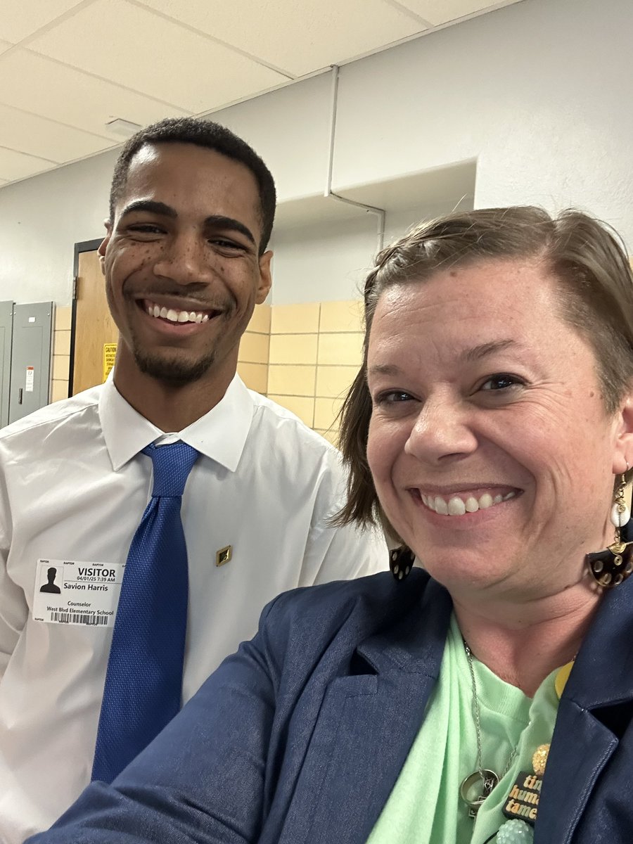 Morgan Neale (@mltneale) on Twitter photo At 7:00 am, the doorbell rang at school and this young man arrived for a job shadow at <a href="/WestBlvdElem/">West Boulevard Elem</a>. We looked at each other and realized he was in 4th grade when I was AP here a million years ago. He will graduate this year and major in Political Science. Dream big, young man! At 7:00 am, the doorbell rang at school and this young man arrived for a job shadow at <a href="/WestBlvdElem/">West Boulevard Elem</a>. We looked at each other and realized he was in 4th grade when I was AP here a million years ago. He will graduate this year and major in Political Science. Dream big, young man!