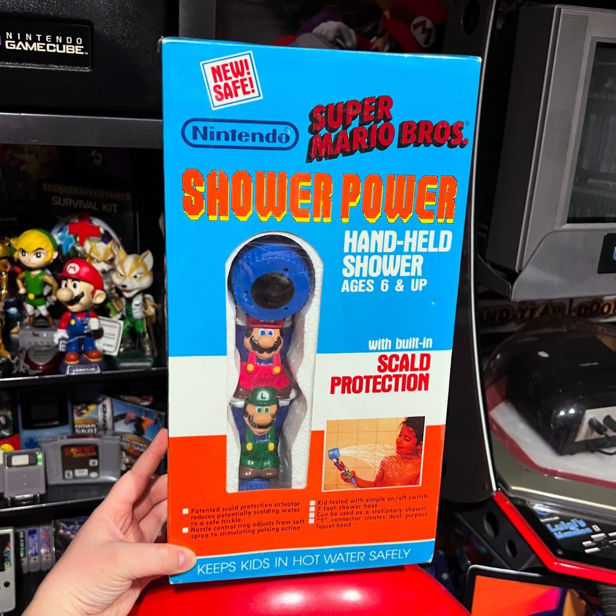 GamerAhmer's tweet photo. One of the coolest sealed Nintendo Oddities I own! Anyone remember these? #nintendo #nes #nintendoentertainmentsystem #videogames #retrogaming #gamer #gamerahmer #mario #luigi #supermariobros #nintendooddities #90s #80s #nostalgia #gameroom https://t.co/oQhUZifOjE