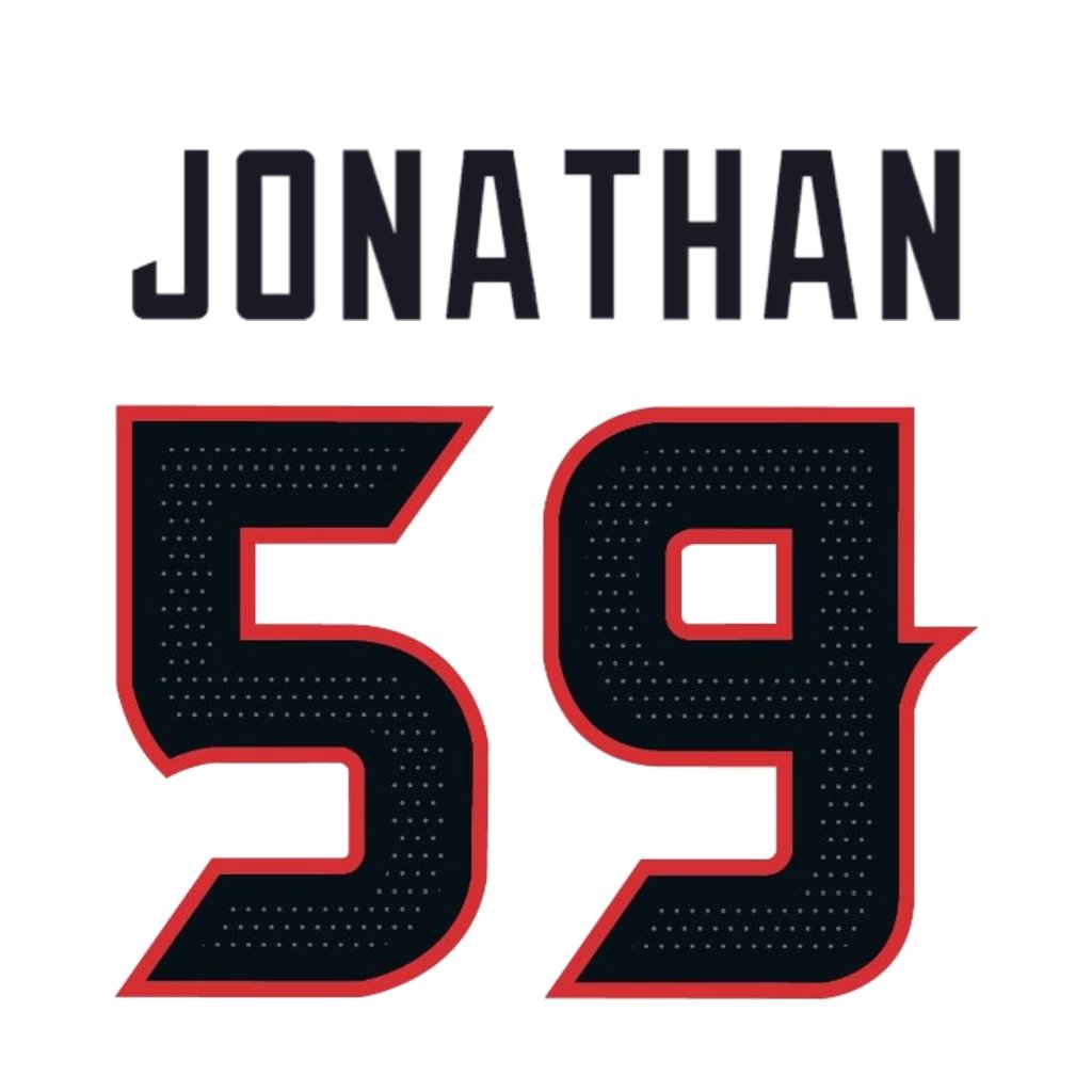 Houston Texans EDGE Kingsley Jonathan (<a href="/Kingg_J1/">Kingsley Jonathan ♕</a>) is wearing number 59. Last assigned to Marcus Harris. #HTownMade