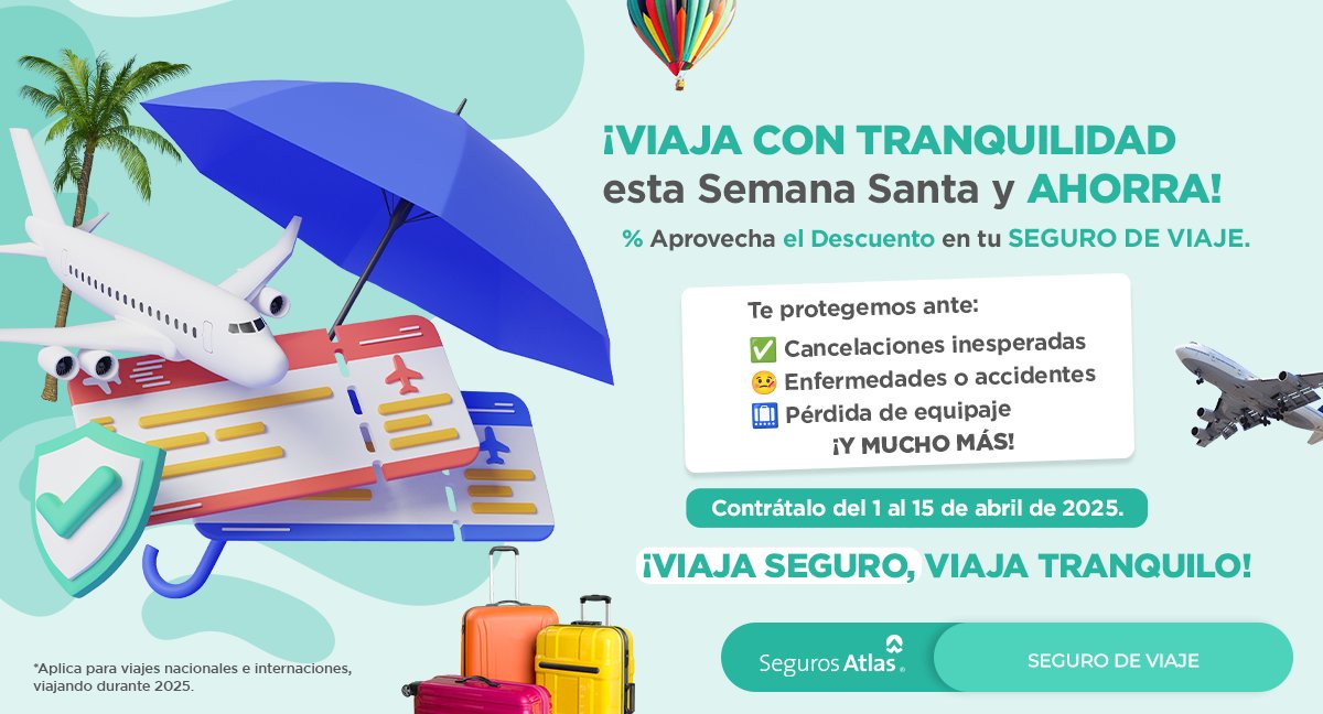 ¡Viaja asegurado, ahorra y disfruta! No dejes pasar esta gran oportunidad. bit.ly/31TdXVy