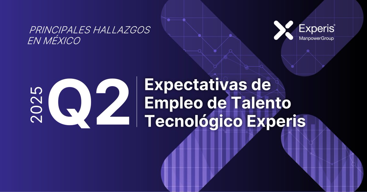 TaniaArita's tweet photo. 💻 Los empleadores de #TI reportaron una Expectativa Neta de #Empleo del 32% para el segundo trimestre de 2025

Revisa más detalle descargando nuestro reporte: https://t.co/EBml4NElex

#ManpowerGroupMX #ExperisMéxico https://t.co/rfTS4VJhKy