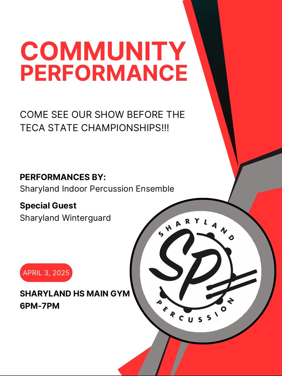 Sharyland Percussion tweet media