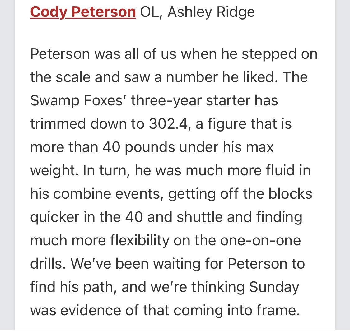 Thank you <a href="/PrepRedzoneSC/">Prep Redzone South Carolina</a> for the write up! <a href="/SwampFoxesFB/">Ashley Ridge Football</a>