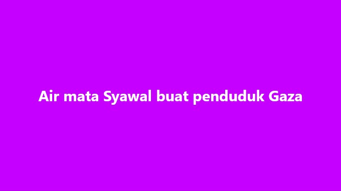 SinarOnline's tweet photo. Air mata Syawal buat penduduk Gaza

#SinarHarian #airmata #Syawal #penduduk #Gaza