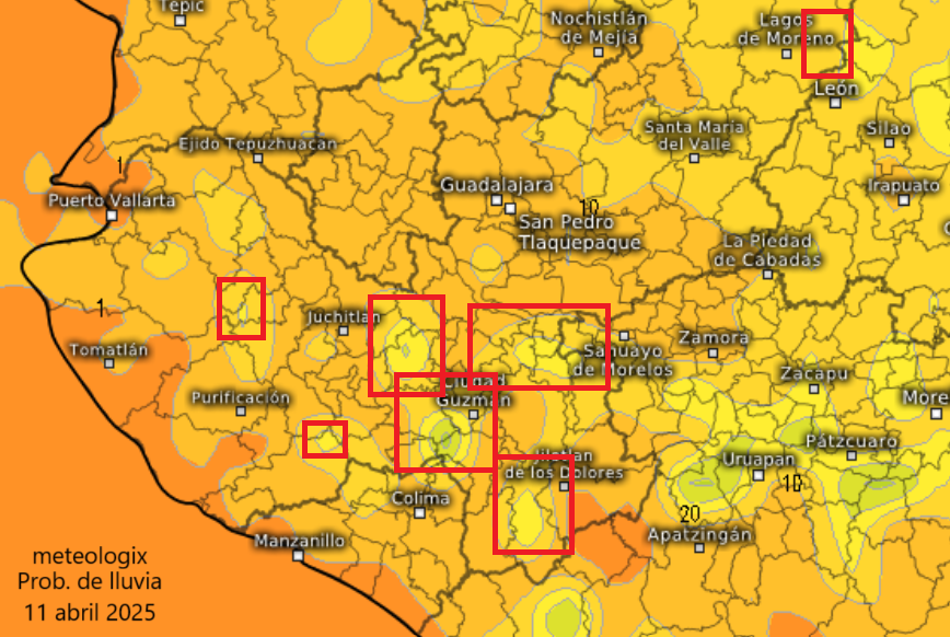 🌦️Ojo: A finales de la próxima semana comenzaremos a observar las primeras lluvias aisladas de la temporada en #Jalisco. 

Más detalles en -> facebook.com/meteoalertgdl