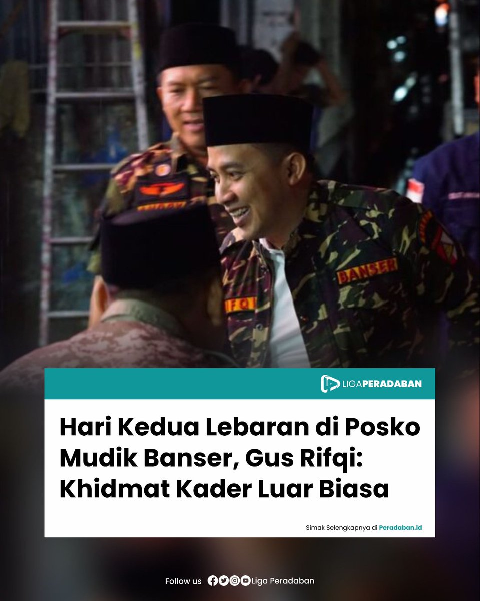 “Suasana hari kedua lebaran, para kader masih jaga posko. Alhamdulillah, ini khidmat yang sangat luar biasa, bagi masyarakat &amp; organisasi,” kata Gus Rifqi.

Tutur Gus Rifqi, fasilitas yang disediakan sangat memadahi seperti ruang istirahat hingga logistik.
peradaban.id/hari-kedua-leb…