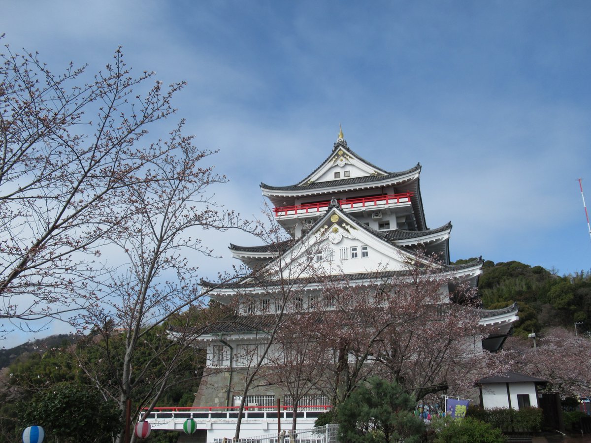 AtamiCastle's tweet image. 熱海城さくら開花状況です。本日お城の前は5分咲きから満開に近いです。庭園は手前4分咲き奥は2分咲きです。 夜桜営業は庭園の桜がなかなか咲かない為今週後半あたりからになりそうです。#熱海城 #熱海 #開花 #桜 #さくら #夜桜 #ソメイヨシノ #Atami #sakura #Atamicastle