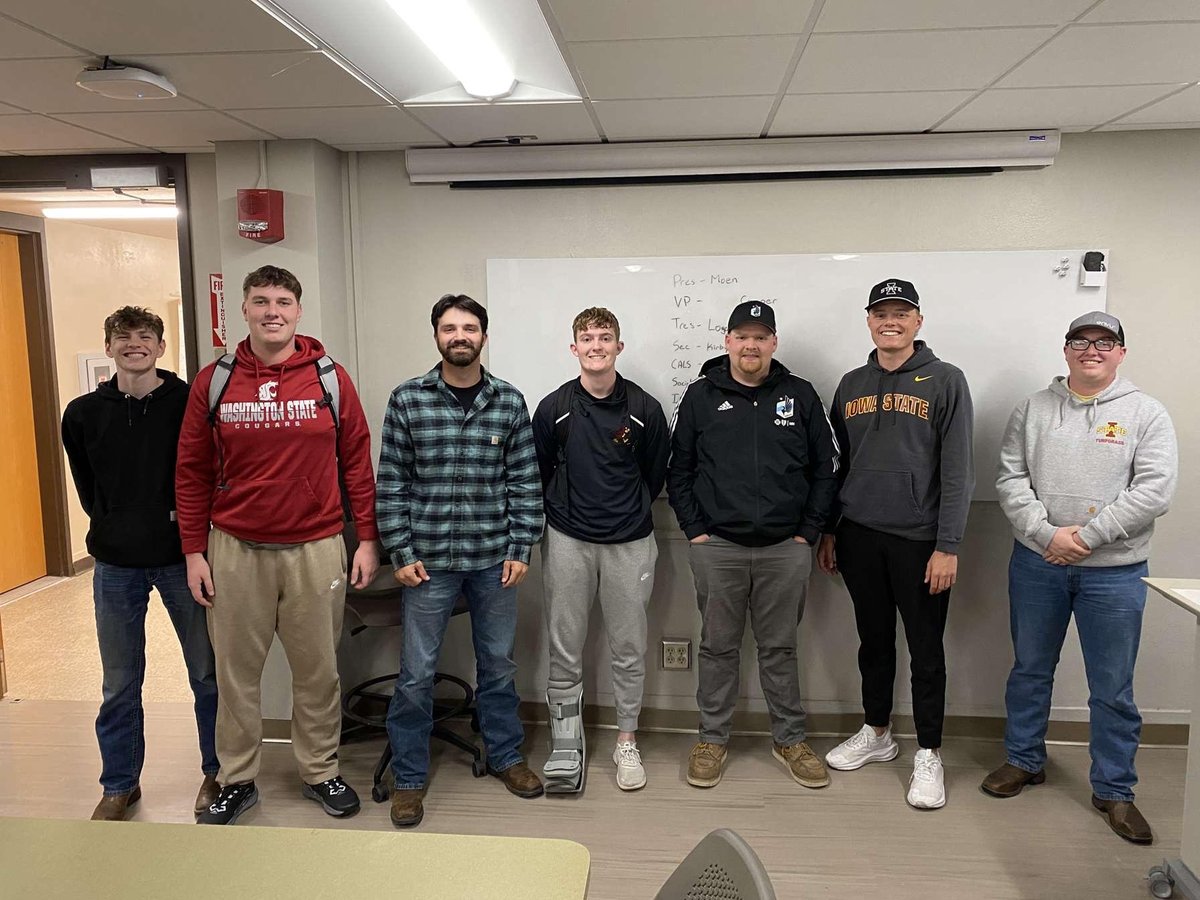 Welcome our new ISU turf club leaders for 2025!
President- Luke Moen
Vice President- Cooper Hastings
Treasurer- Logan McDonough
Secretary- Ethan Kirby
CALS Representative- Sam Tuttle
Social Media Representative- Sawyer Hansen
IGCSA Representative- Jamie Sprague